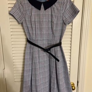 Modcloth Fit and Flare Plaid Dress